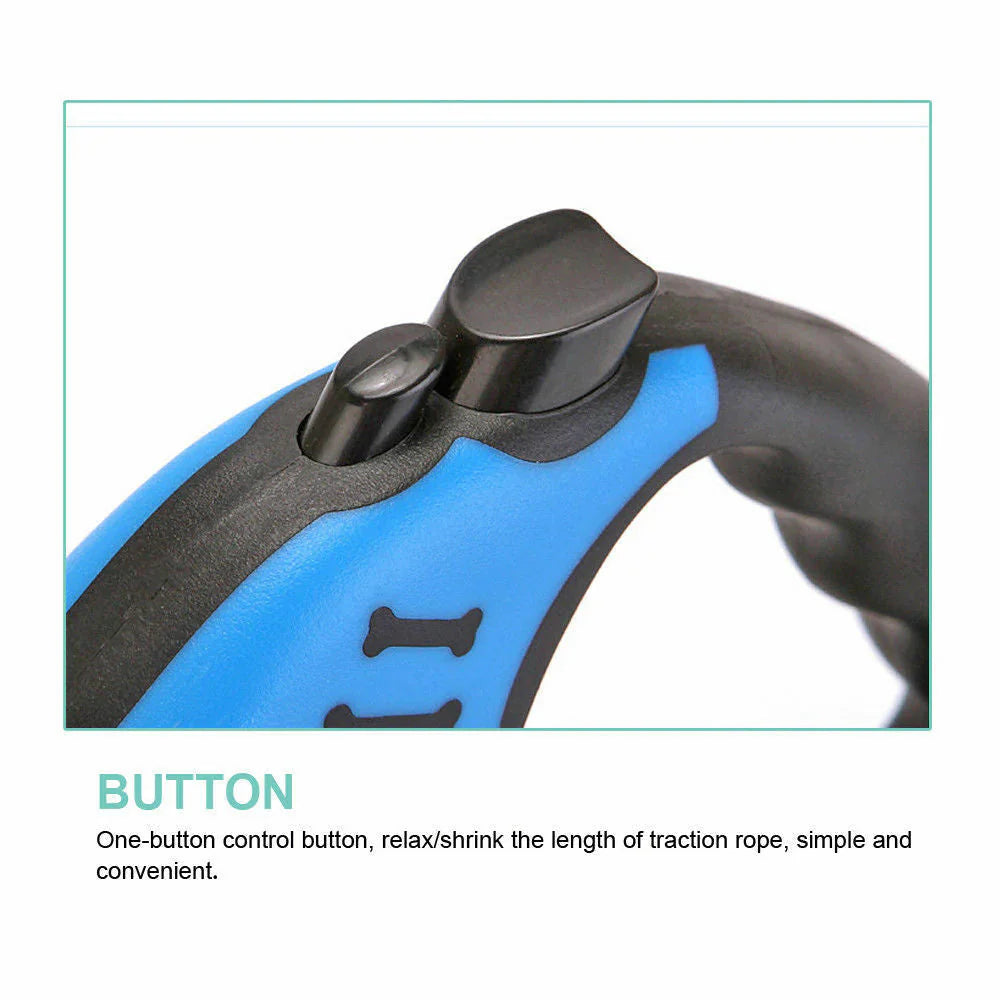 Retractable Dog Leash with Brake and Lock