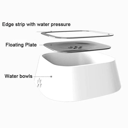 Dog Water Bowl with Floating Plate