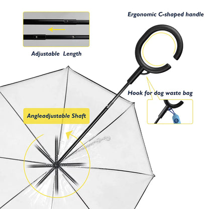 Dog Umbrella with Built-In Leash